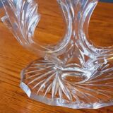 Vintage tripod candle holder from the 70s in molded glass
