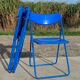 Ensemble de 3 chaises pliantes vintage TED IKEA bleues des années 1980 Nield Gammelgaard.
