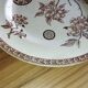 Antique ironstone plate with brown floral decoration – late 19th century