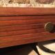 Beech bedside table on marble; 30/40s