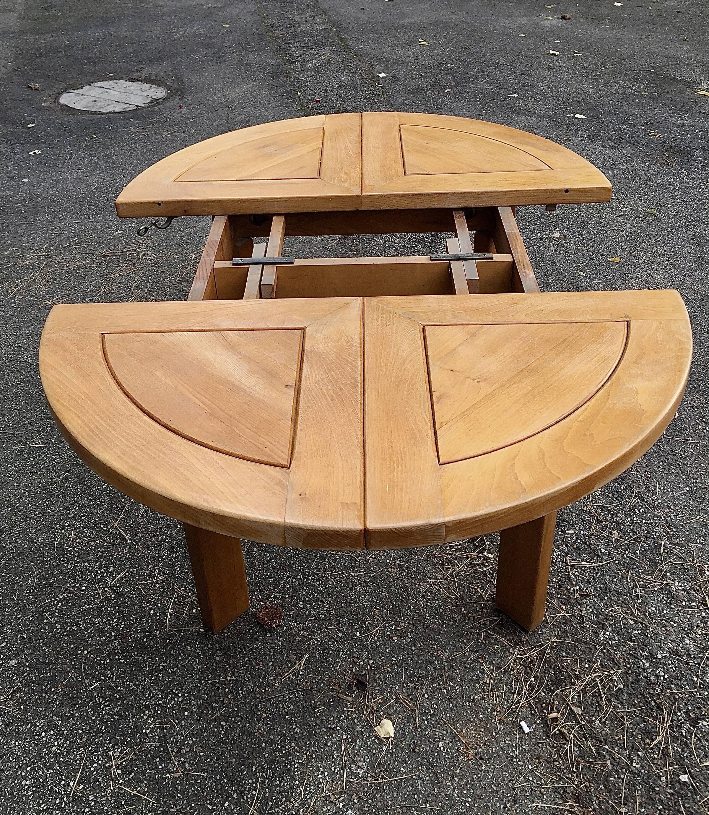 Home extension table massive elm regain