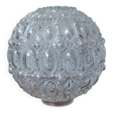 Globe of vintage molded glass lamp bubbles portable suspension