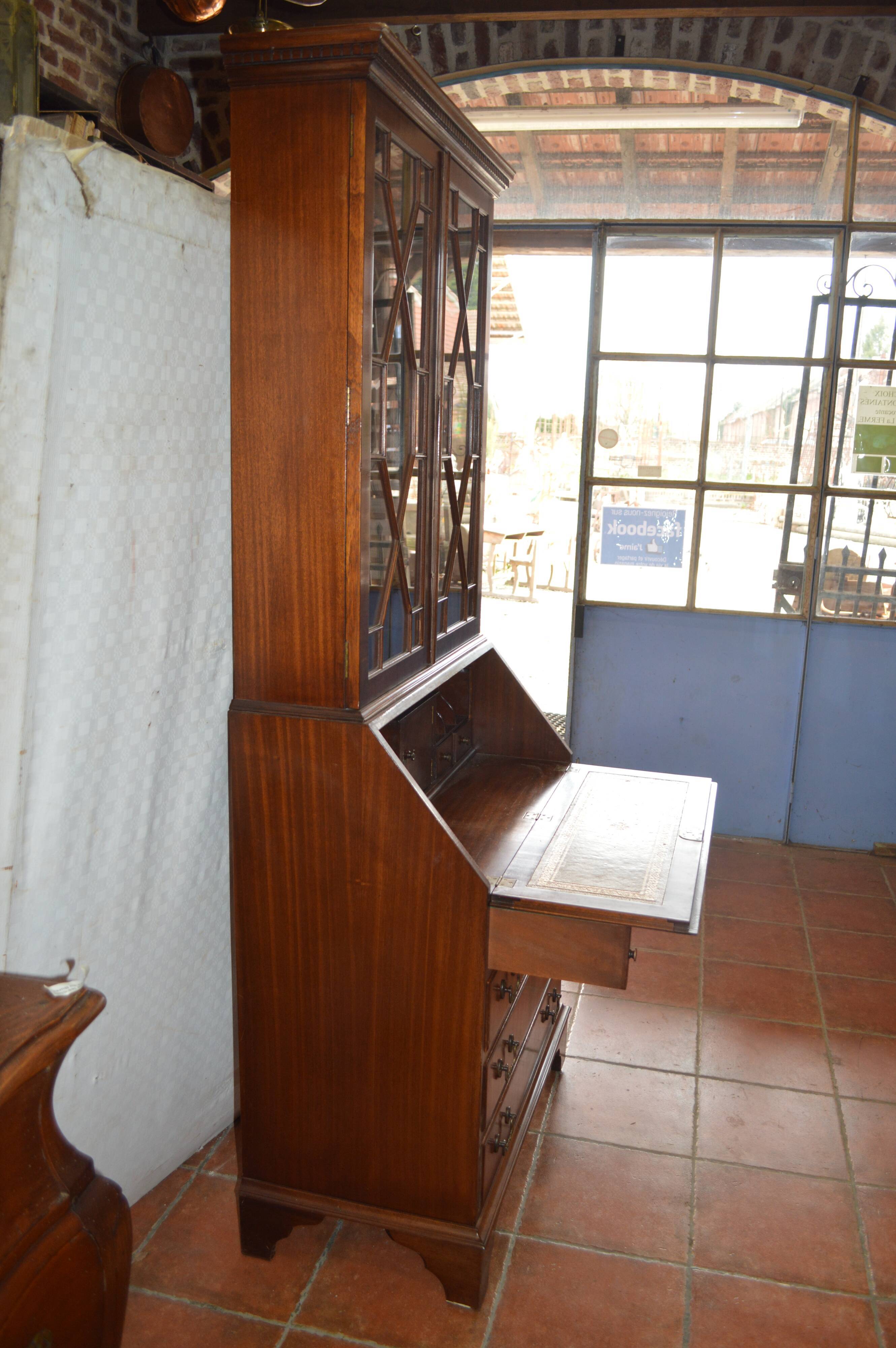 Desk Secretary with display case mahogany