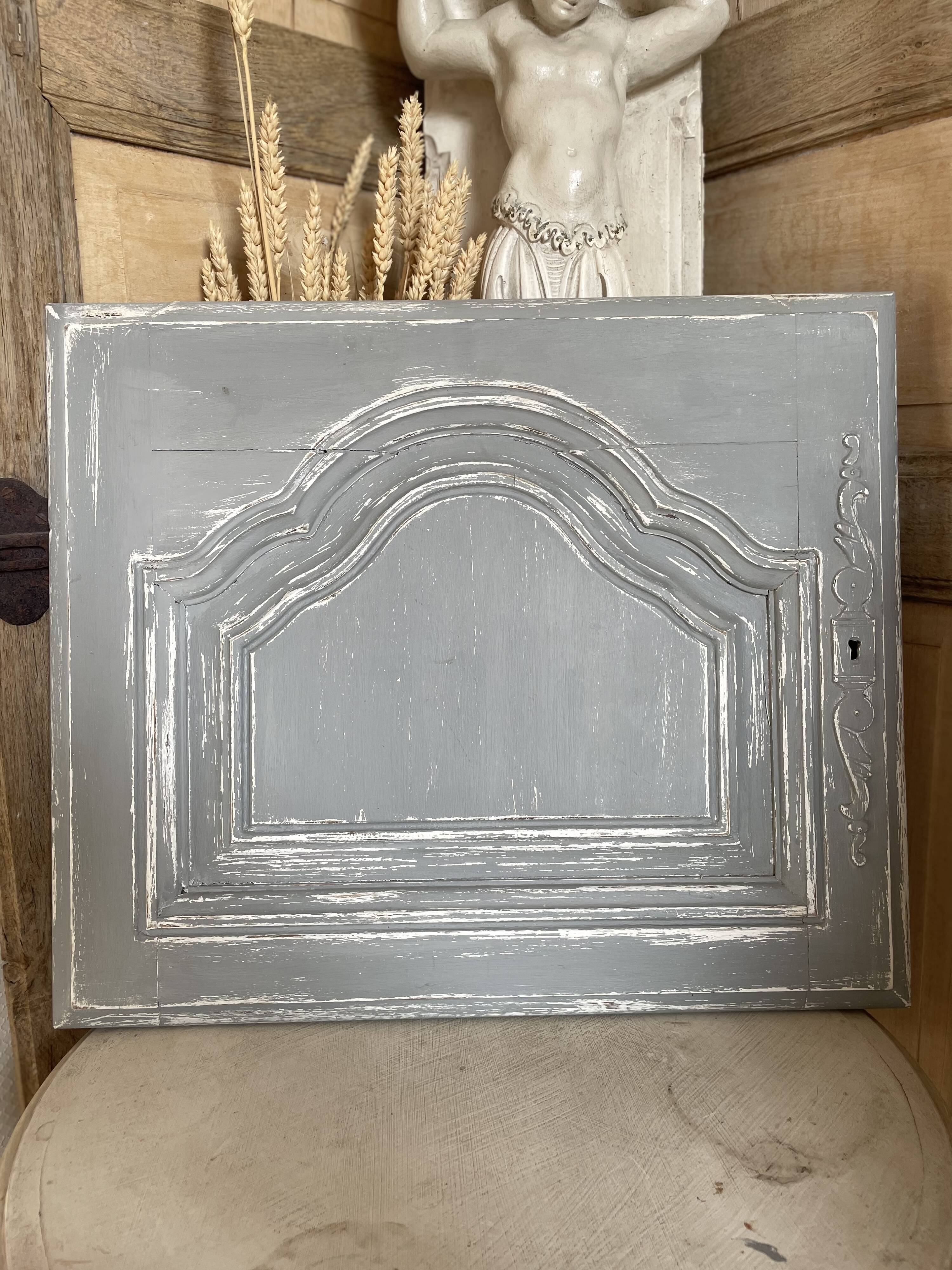 Gray patina woodwork door