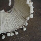 Wool lampshade with pom poms