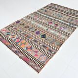 163x280Cm Fuchsia & Pink Persian Kilim Rug, 5x9 Soft Rug