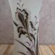 Antique Art Nouveau vase in frosted enamelled glass – iris decoration
