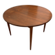 Table ronde design scandinave en teck extensible avec rallonge