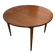 Table ronde design scandinave en teck extensible avec rallonge