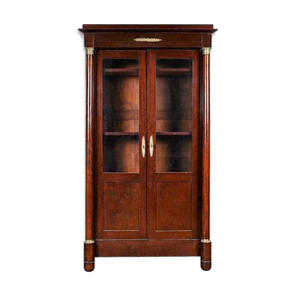 Empire mahogany library showcase
