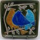 Enamelled plaque the 3 birds by Lisa Larson - Gustavsberg