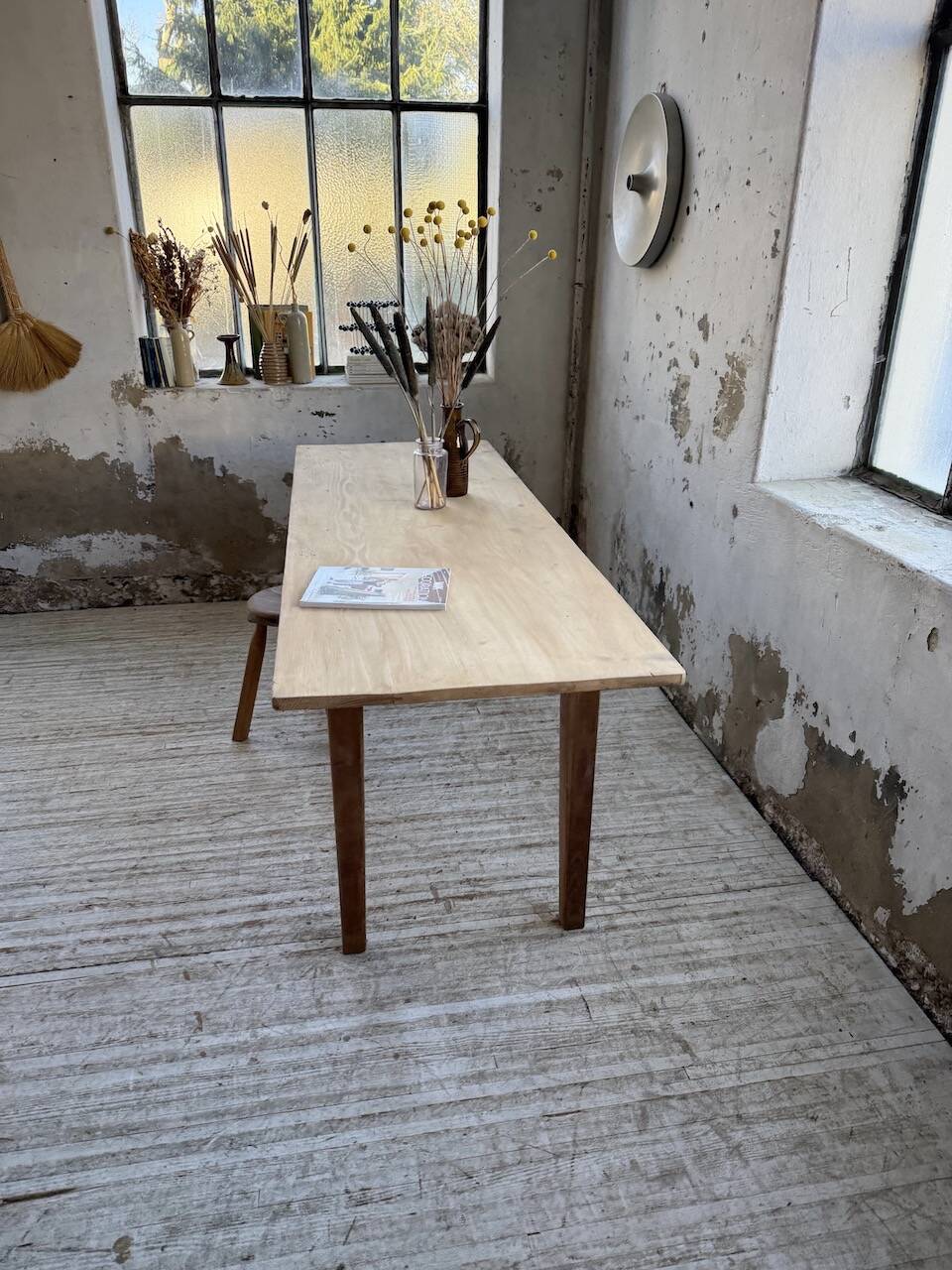 Pine and oak farmhouse table 2m