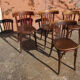 Set of 4 bistro chairs in curved wood Thonet