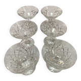 Lot de coupes en cristal st. louis