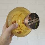 1 of 2 hand blown amber glass ceiling lights / redesign vintage wall lamps