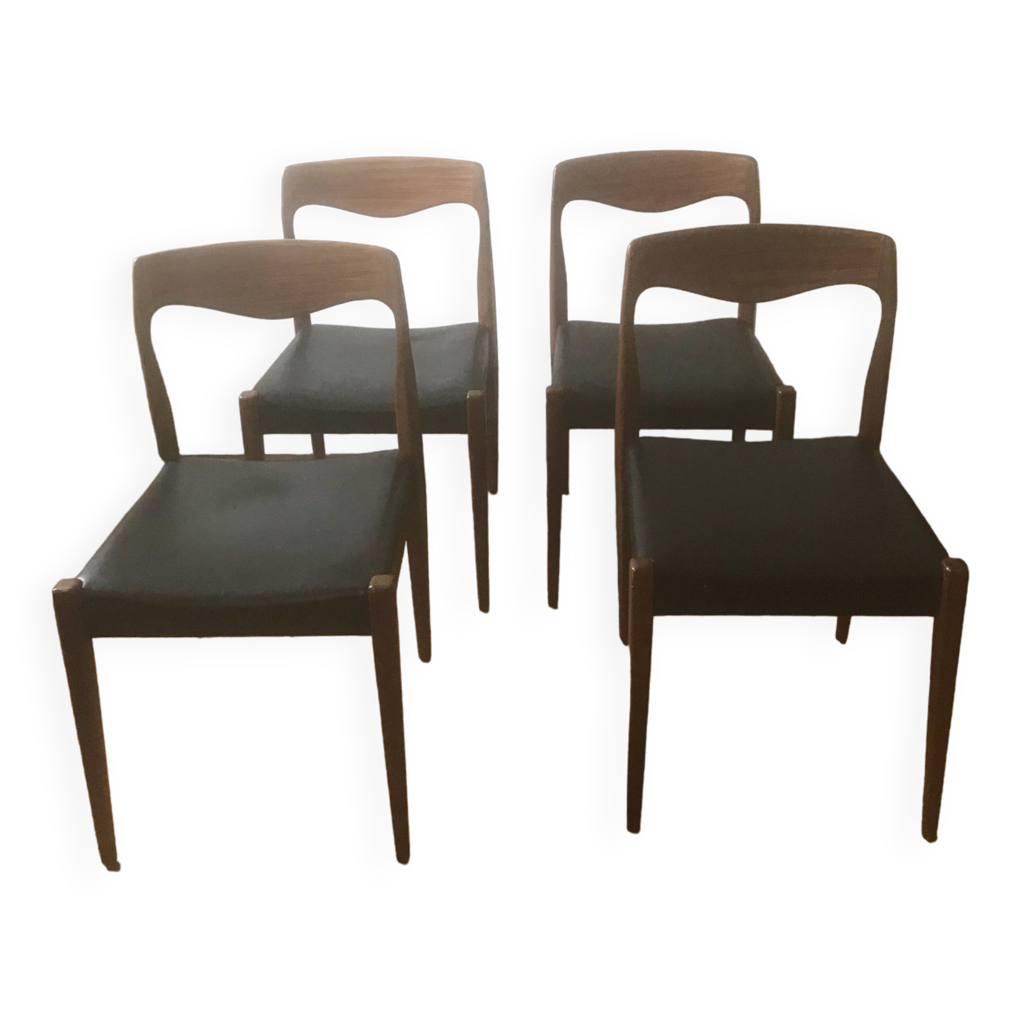 Set of 4 Scandinavian chairs 1960