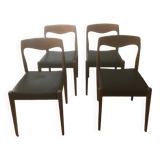 Set of 4 Scandinavian chairs 1960