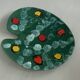 Vintage ceramic paint palette presentation plate | decorative bowl