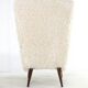 Fauteuil Cuddle designer mid-century moderne - pièce unique - tissu doodle