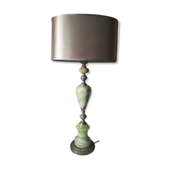 Lampe ancienne en onyx vert