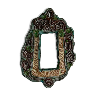 Anonymous ceramic mirror, 20x12 cm