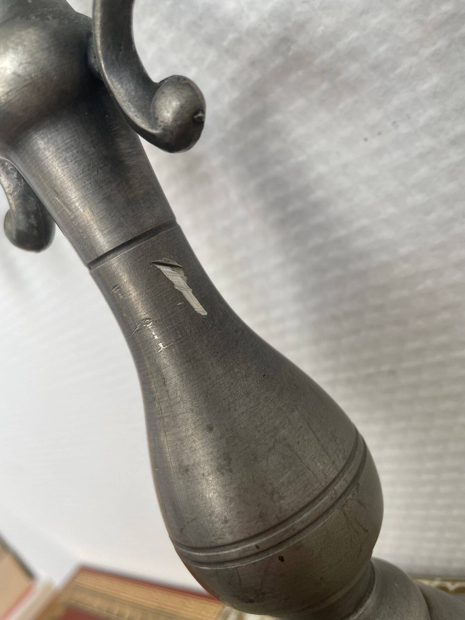 Three-branch candlestick in pewter