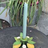 Metal candle holder vintage lemons