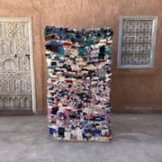 Tapis Marocain Boucherouite coloré - 89 x 162 cm