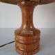 70s olive wood bedside lamp