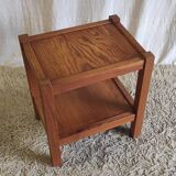 Solid pine side table - 1970s