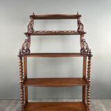 Large Carved Mahogany Shelf, 19th Century