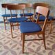 Mid century set of 6 teak dining chairs by Farstrup, Denmark 1960s