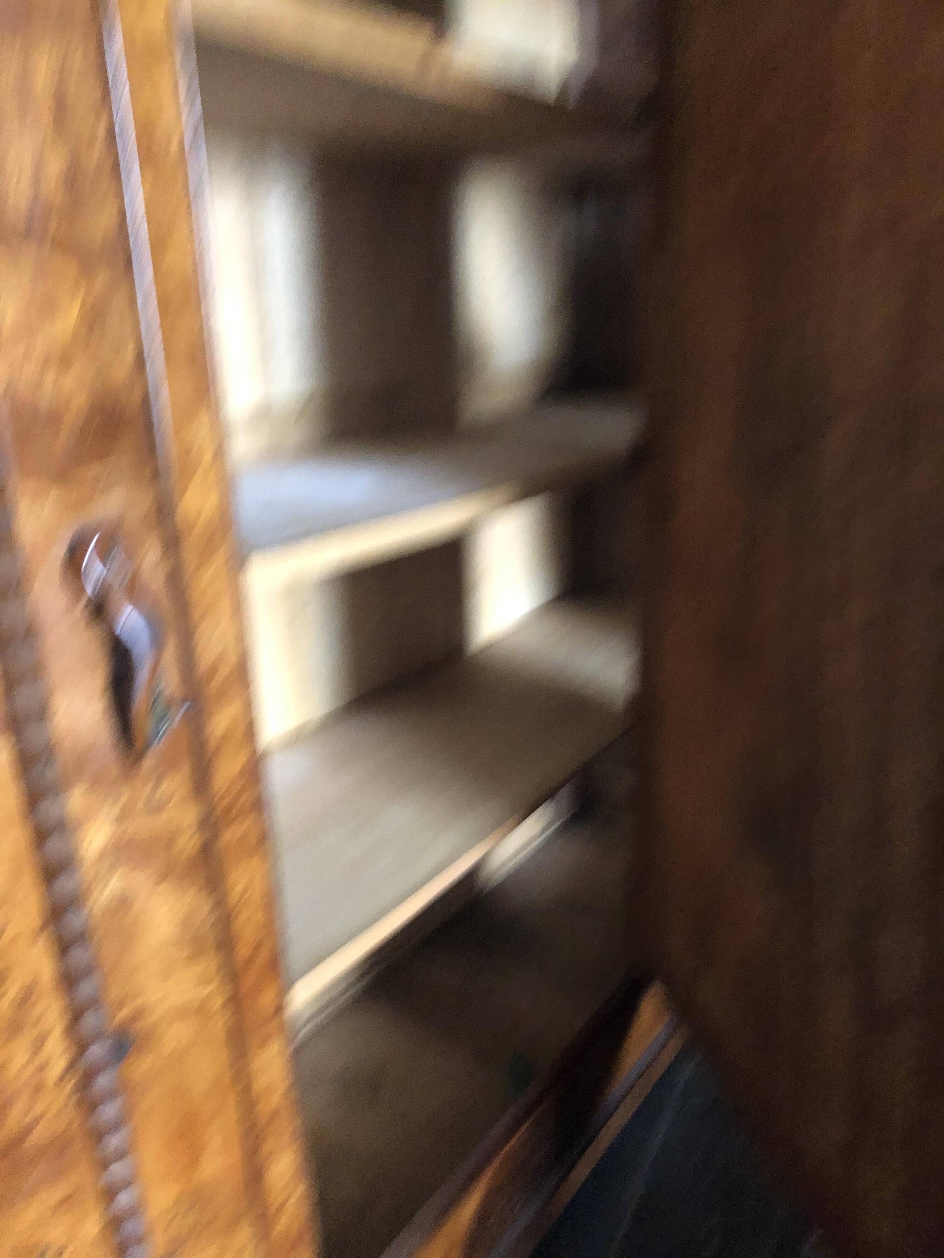 Unique model craftsman's cabinet, cabinetmaker's cabinet, 3-door cabinet, French marquetry furniture