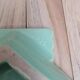 Vintage shell B. Letalle Saint-Clément celadon green with pearl decoration