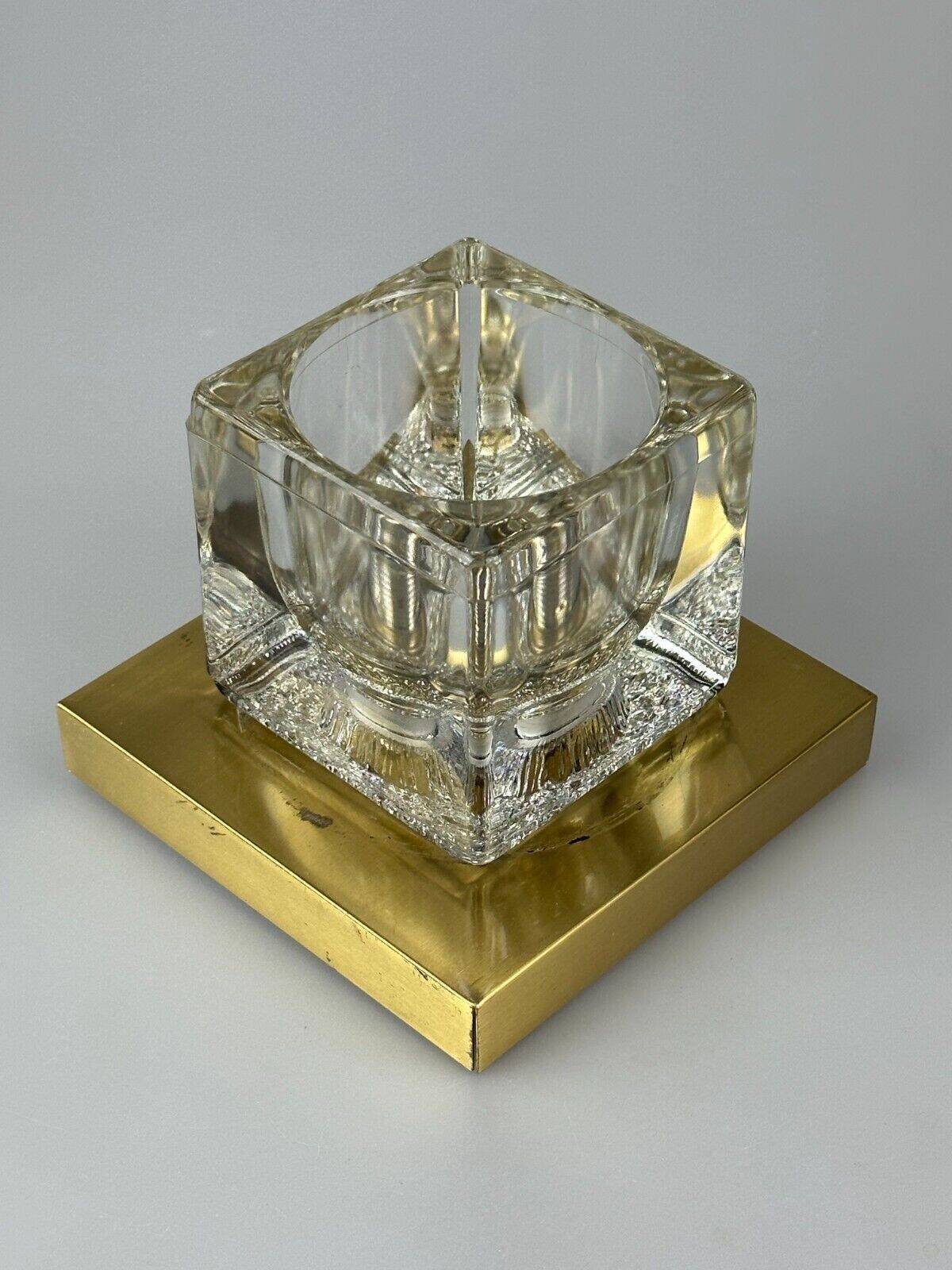 60s 70s Peill & Putzler Cube wall lamp ceiling lamp ice glass space design