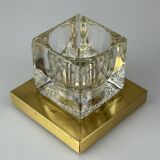 60s 70s Peill & Putzler Cube wall lamp ceiling lamp ice glass space design