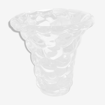 Vase en cristal nid d’abeilles Art Deco années 30/40