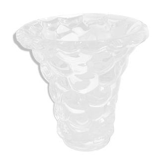 Crystal vase honeycomb Art Deco years 30/40