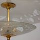 Lustre vintage années 40 en cristal décoré et laiton design italien