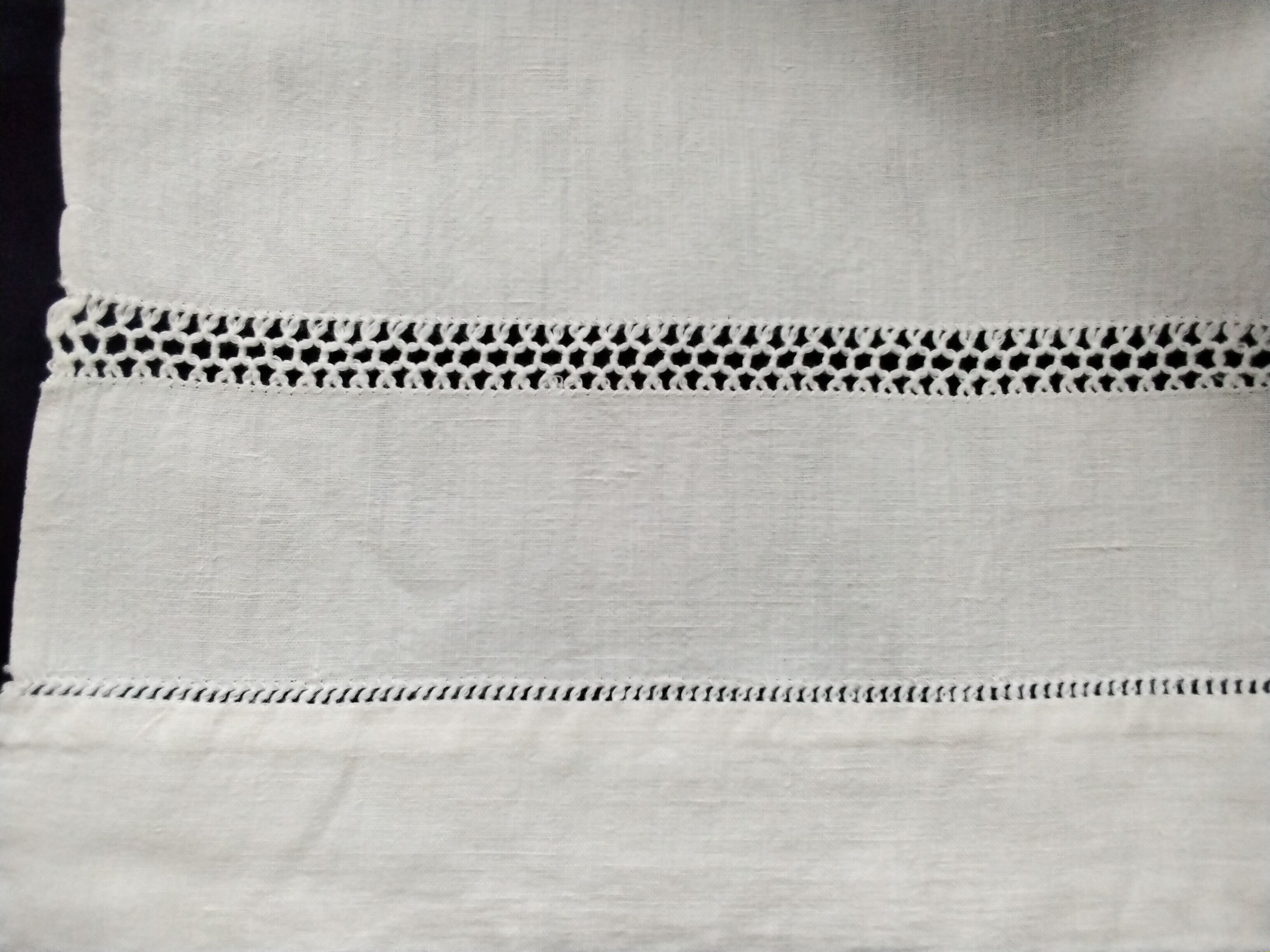 Old sheet in monogrammed cotton RF and with days 2.05 x 2.80 m