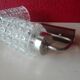 Pair of vintage chrome and glass wall lamps