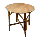 Round rattan side table