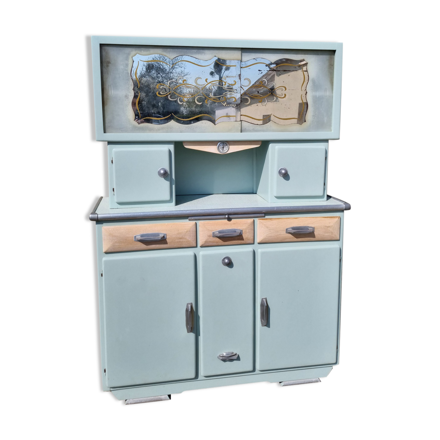 Buffet Mado, restyled, green blue N°84, F&B, vintage, 50s