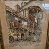 French Watercolor by Henri Boitiat (1866 1944).