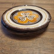 4 ceramic dessert plates Quimper Brittany