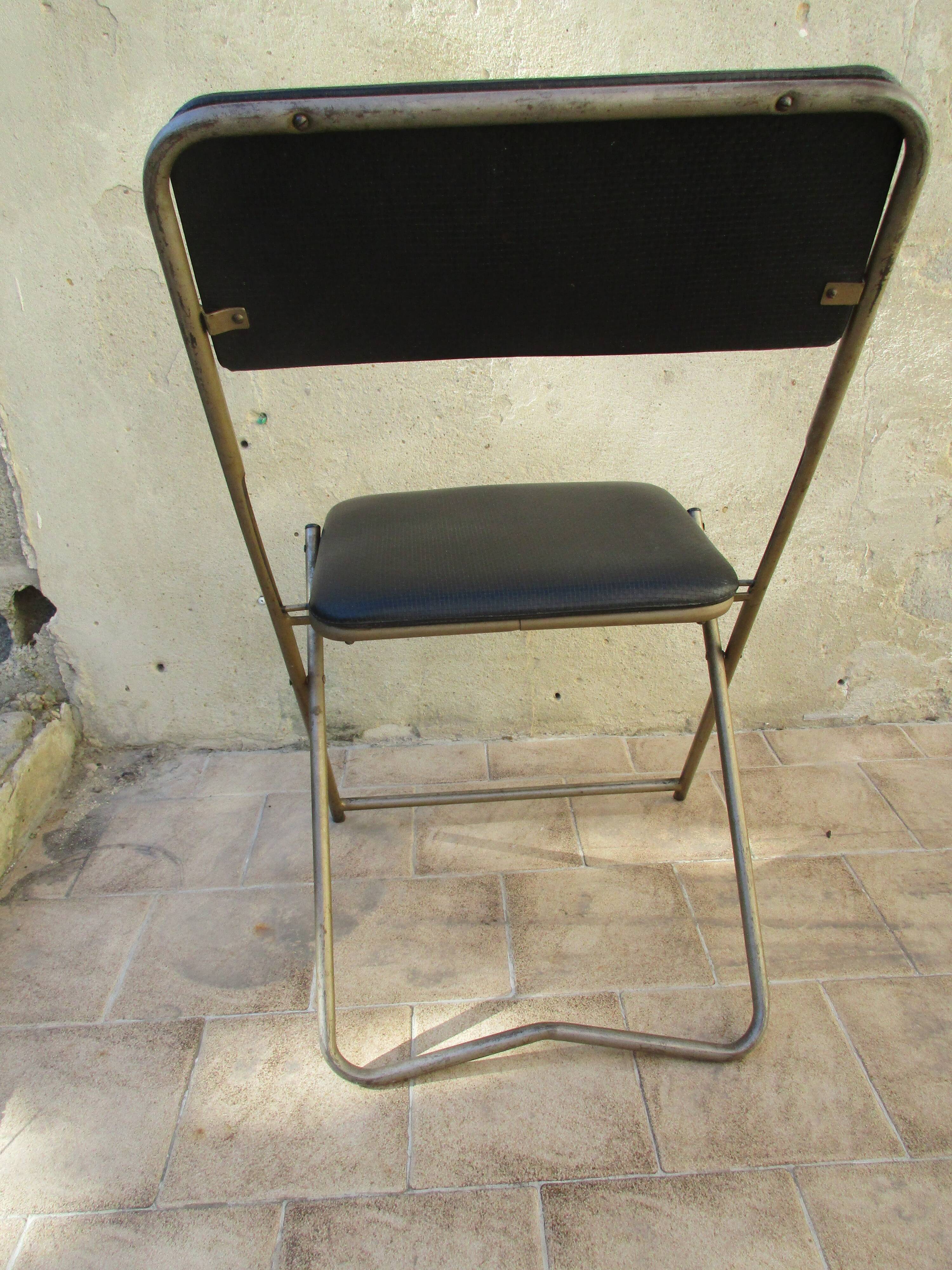 Lot of 4 folding chairs 70s