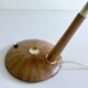 Vintage Scandinavian Lamp, Wood Brass Sisal