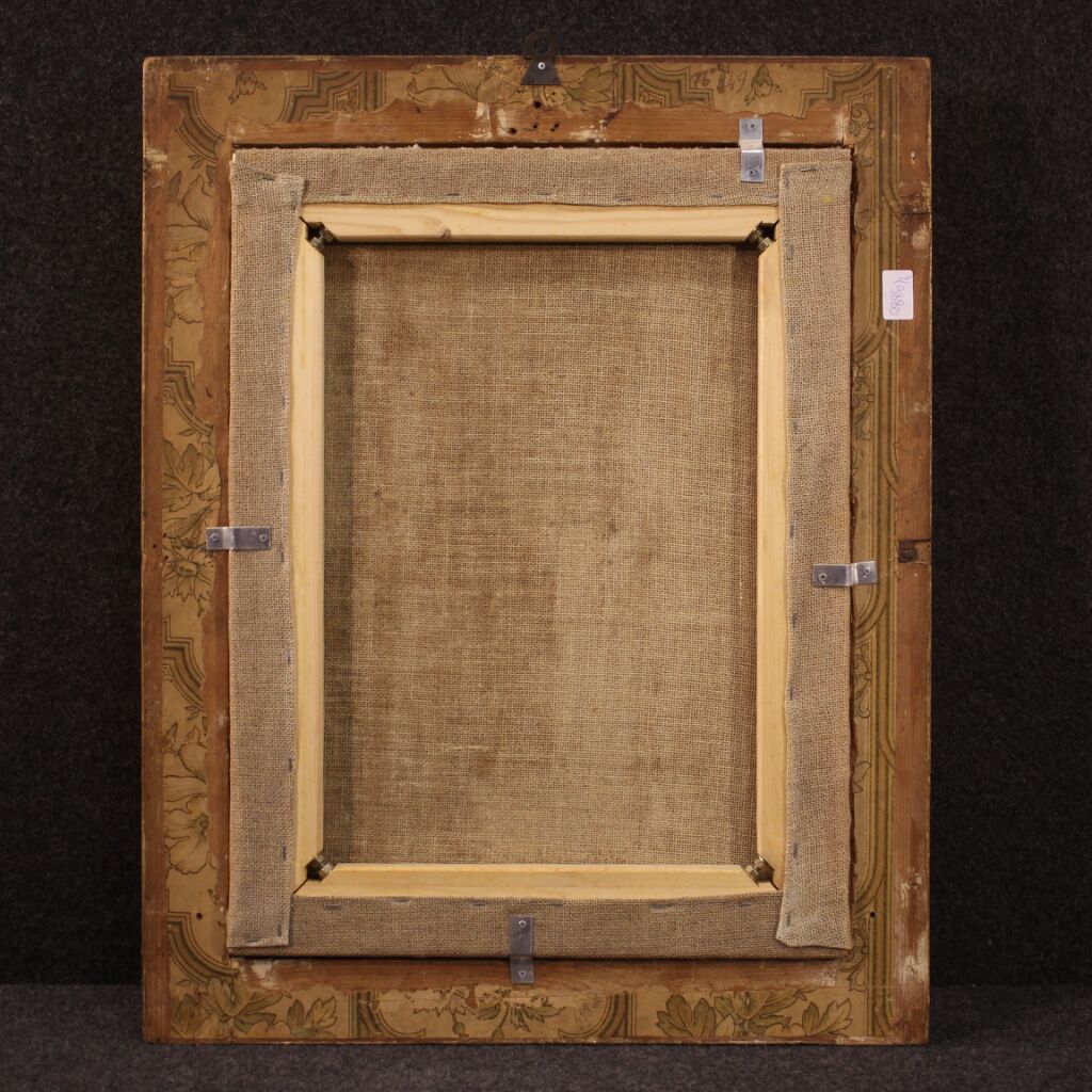 Antique 17th century still life with flowers and fruit