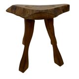 Vintage wooden side table  natural design small table