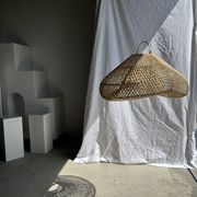 Suspension or rattan lampshade in the shape of a cloud or flattened bubble D60 H35